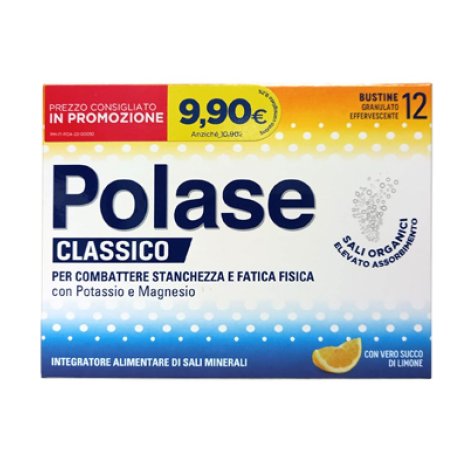 HALEON ITALY Srl POLASE Limone Classico  - INTEGRATORE ALIMENTARE PER STANCHEZZA FISICA - 12 Bustine