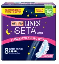 LINES SETA ULTRA - ASSORBENTE NOTTE CON ALI