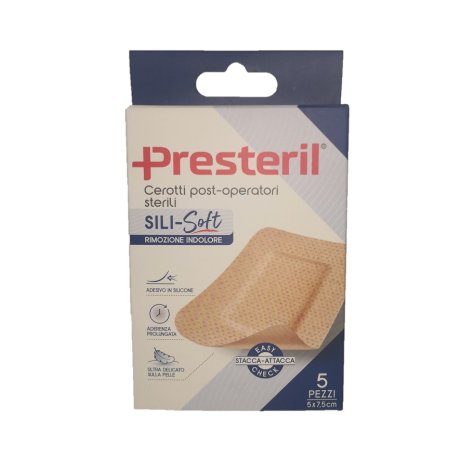 PRESTERIL SILI-SOFT SKIN POST OPERATORIO 5X7,5 CM 5 CEROTTI