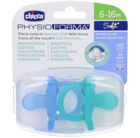 Chicco Gommotto PhysioForma 6-16m Azzurro 2 pezzi