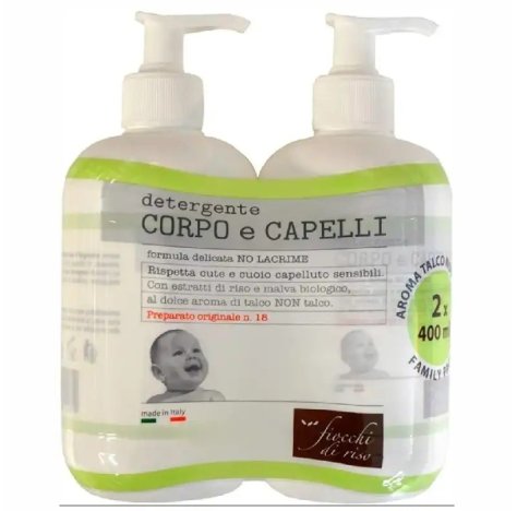 Fiocchi di Riso - Bipacco Detergente corpo-capelli - 400 + 400 ml formato convenienza