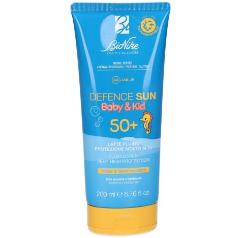 Bionike Defence Sun Baby&Kid Latte Fluido SPF 50+ Resistente all'Acqua