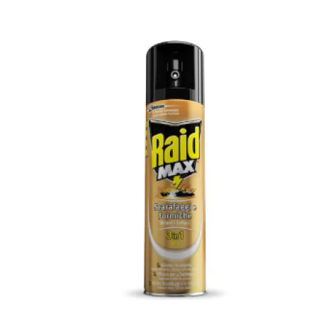 RAID - Max 3 In 1 - Spray Per Scarafaggi E Formiche 300 Ml