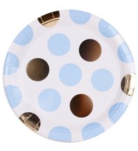 PIATTI PALLINE ORO E BLU - 18