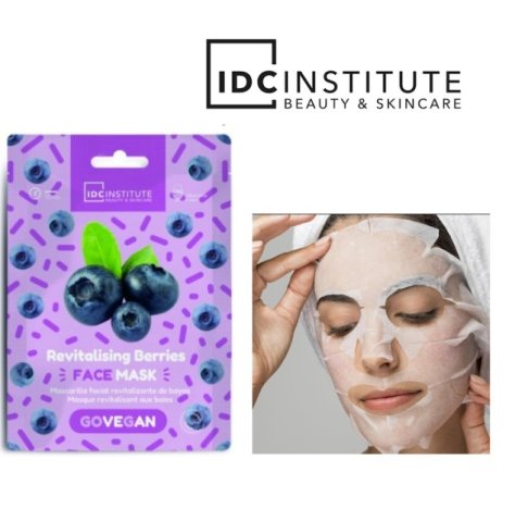 AQUARIUS , IDC - MASCHERA VISO IN TESSUTO RIVITALIZZANTE , Frutti di Bosco 