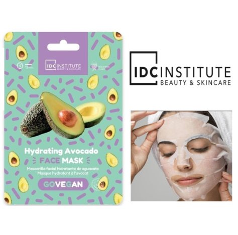 AQUARIUS , IDC - MASCHERA  VISO IN TESSUTO IDRATANTE , Avocado 