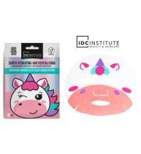AQUARIUS, IDC - MASCHERA VISO IN TESSUTO IDRATANTE , UNICORNO 