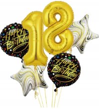 SET PALLONCINO HAPPY BIRTHDAY - ORO