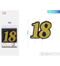 CANDELA ORO NUMERO "18"
