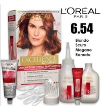 L'OREAL PARIS EXCELLENCE - TINTURA CAPELLI -  6.54 Biondo Scuro Mogano 