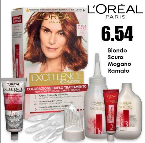 L'OREAL PARIS EXCELLENCE - TINTURA CAPELLI -  6.54 Biondo Scuro Mogano 