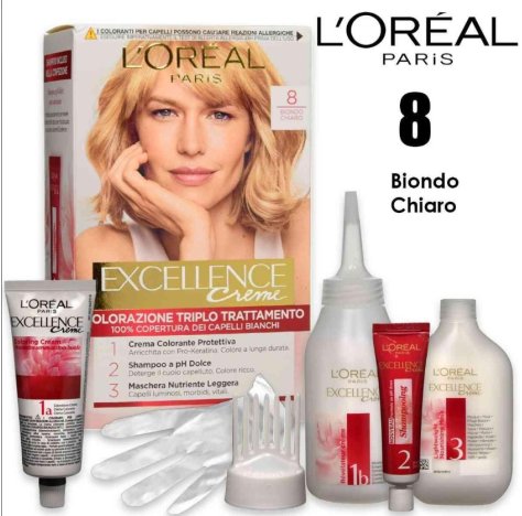 L'OREAL PARIS EXCELLENCE - TINTURA CAPELLI - 8 Biondo Chiaro 