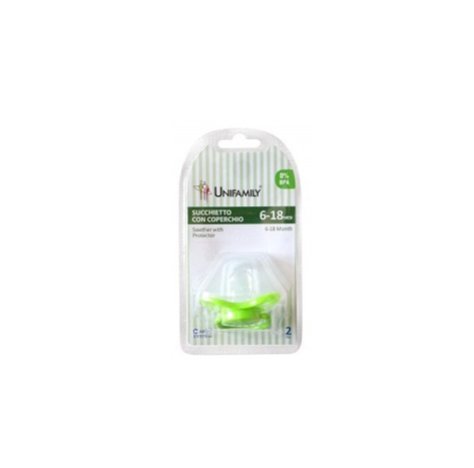 UNIFAMILY Srl Unifamily Succhietto con Coperchio 6/18 Mesi Verde