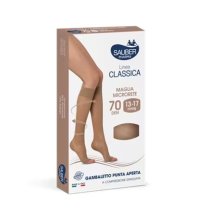 Sauber Linea Classica Gambaletto Open Toe in Maglia Microrete 70 Den Colore Medio Taglia 2