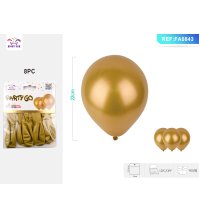 PALLONCINO METALLIZZATO ORO - 8 PEZZI