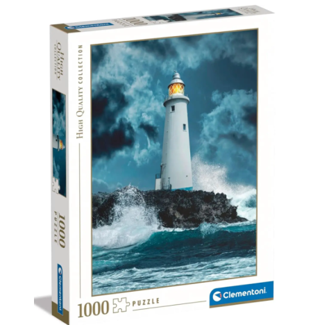 CLEMENTONI Puzzle 1000 Pezzi Hqc Lighthouse in The Storm 39828 