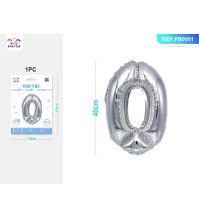 PALLONCINO MYLAR ARGENTO - NUMERO 0