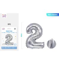 PALLONCINO MYLAR ARGENTO - NUMERO 2