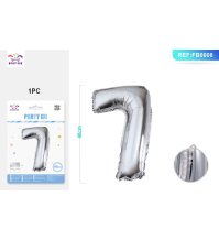 PALLONCINO MYLAR ARGENTO - NUMERO 7