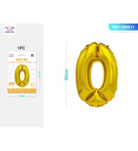 PALLONCINO MYLAR ORO - NUMERO 0