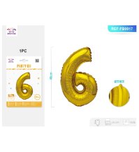 PALLONCINO MYLAR ORO - NUMERO 7