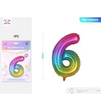 PALLONCINO MYLAR COLORATO - NUMERO 6