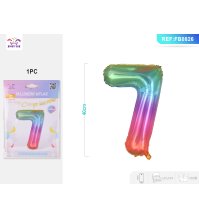PALLONCINO MYLAR COLORATO - NUMERO 7