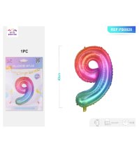 PALLONCINO MYLAR COLORATO - NUMERO 9