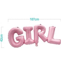 PALLONCINO MYLAR ROSA SCRITTA "GIRL"