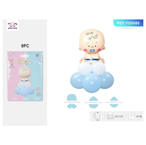 SET PALLONCINI BLU - 9 PEZZI SET PALLONCINI BLU - 9 PEZZI