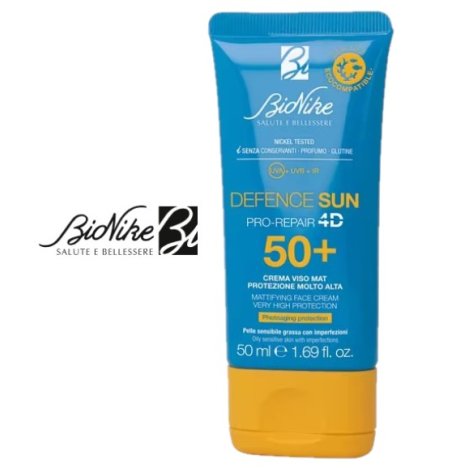 BIONIKE DEFENCE SUN - CREMA VISO MATT , PROTEZIONE MOLTO ALTA SPF50+ 