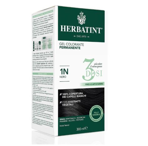 HERBATINT - TINTURA CAPELLI NATURALE SENZA AMMONIACA , 1N-NERO 