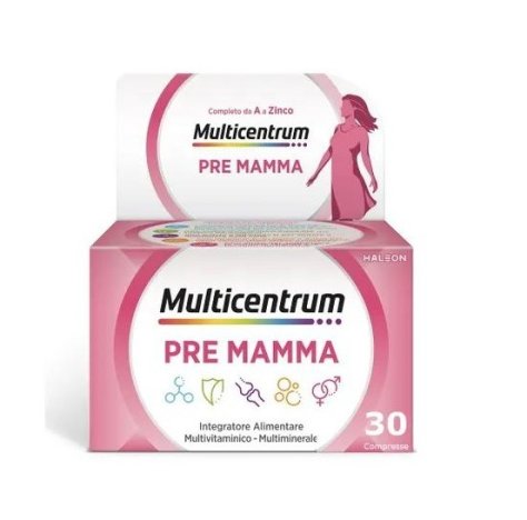 MULTICENTRUM PRE MAMMA - INTEGRATORE MULTIVITAMINICO MULTIMINIERALE , 30 COMPRESSE 