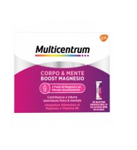 MULTICENTRUM BOOST MAGNESIO - INTEGRATORE ALIMENTARE CORPO E MENTE , 30 Bustine Orosolubili 