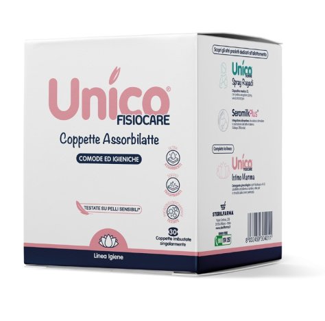 UNICO FISIOCARE - COPPETTE ASSORBILATTE USA E GETTA 30 PEZZI 