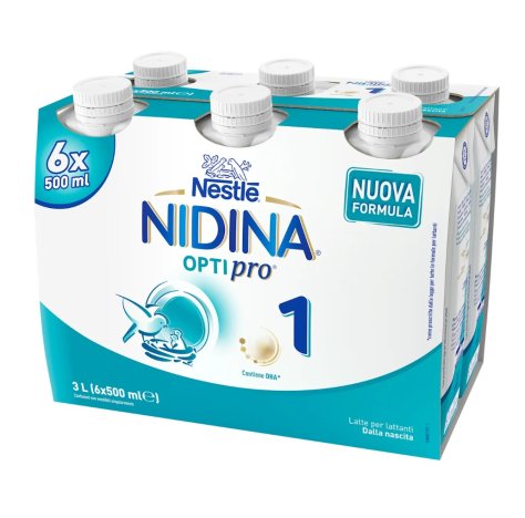 NESTLE' NIDINA OPTIPRO 1 LATTE LIQUIDO 0+MESI , 6X500 ML 