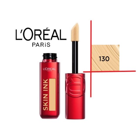 L'OREAL PARIS SKIN INK -  Fondotinta Correttore 2 in 1 48h COOL ROSE' 130