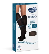 SAUBER PHARMA - CALZA COTONE LINEA UOMO 70DEN , TAG. S/M Nero 