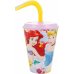 BICCHIERE IN PLASTICA CON CANNUCCIA DISNEY PRINCIPESSE 