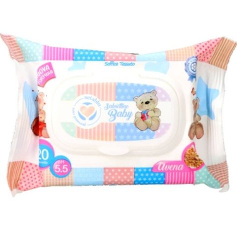 SETA BLU - SALVIETTINE BABY AVENA , 20 PEZZI