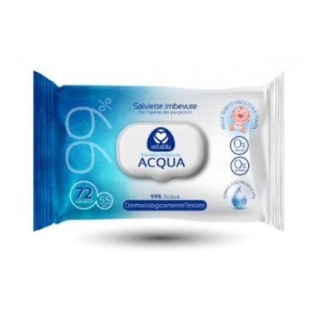 SETA BLU - SALVIETTINE IMBEVUTE NEUTRE ACQUA 72 PEZZI 