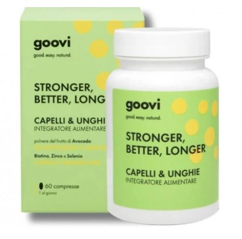 GOOVI STRONGER , BETTER , LONGER - INTEGRATORE ALIMENTARE PER CAPELLI E UNGHIE 60 COMPRESSE 
