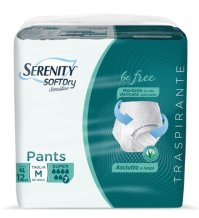 SERENITY SOFT DRY SENSITIVE PANTS - MUTANDINA ASSORBENTE SUPER , TAGLIA M 12 PEZZI 