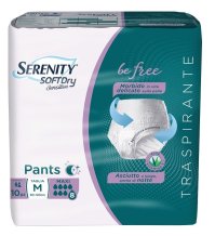 SERENITY SOFT DRY SENSITIVE PANTS - MUTANDINA ASSORBENTE NOTTE MAXI , TAGLIA M 10 PEZZI 