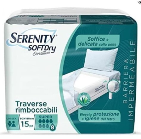 SERENITY SOFT DRY SENTIVE - TRAVERSA ASSORBENTE SUPER , 80X180 15 PEZZI 