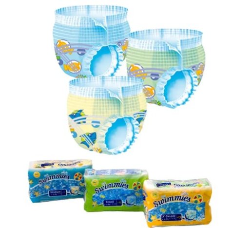 SWIMMIES PANTS - PANNOLINI BAMBINI PER MARE E PISCINA , M  - 9-15 KG , 11 PEZZI 