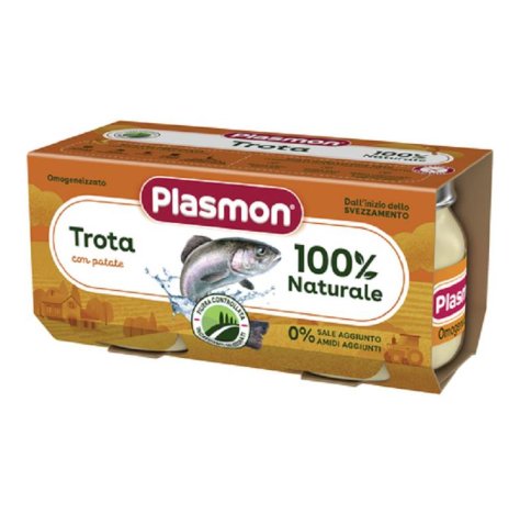 PLASMON - OMOGENIZZATO PESCE , TROTA 2X80 GR 