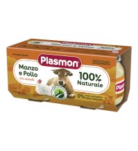 PLASMON - OMOGENIZZATO MANZO E POLLO 2X80GR , 6 + MESI 