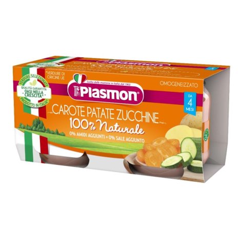 PLASMON - OMOGENIZZATO VERDURE , CAROTE PATATE E ZUCCHIE 2X80 GR 4+ MESI 