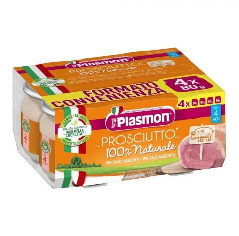 PLASMON - OMOGENIZZATO PROSCIUTTO 6+ MESI 4X80 GR 
